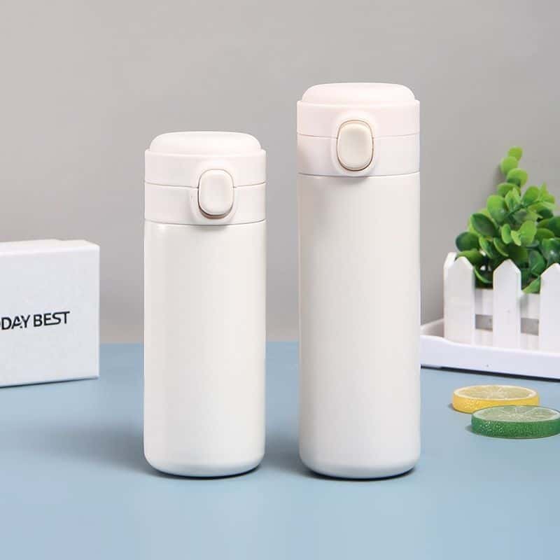 304 Stainless Steel Thermos Bottle Lightweight Bounce Cover