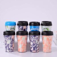 9oz  Plastic water bottle double-layer insulated